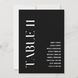 Tabelle 11 Moderne kühne Hochzeitsstiftung Einladung