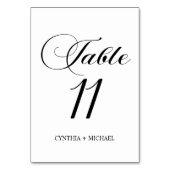 Tabelle 11 Moderne Script-Hochzeitsskripte-Tischnu Tischnummer (Rückseite)