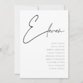 Tabelle 11 Vorlage für moderne Hochzeitsstipps-Tis (Vorderseite)