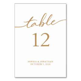 Tabelle 12 Goldkalligraphie Personalisierte Hochze Tischnummer