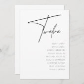 Tabelle 12 Vorlage für moderne Hochzeitsstipps-Tis (Vorne/Hinten)