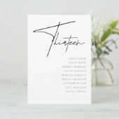 Tabelle 13 Vorlage für moderne Hochzeitsstipps-Tis (Stehend Vorderseite)