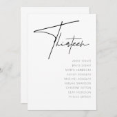 Tabelle 13 Vorlage für moderne Hochzeitsstipps-Tis (Vorne/Hinten)