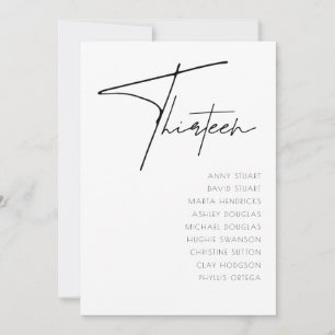 Tabelle 13 Vorlage für moderne Hochzeitsstipps-Tis