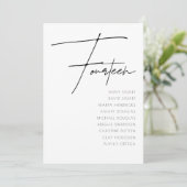 Tabelle 14 Vorlage für moderne Hochzeitsstipps-Tis (Stehend Vorderseite)