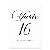 Tabelle 16 Moderne Script-Hochzeitsskripte-Tischnu Tischnummer (Rückseite)