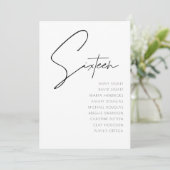 Tabelle 16 Vorlage für moderne Hochzeitsstipps-Tis (Stehend Vorderseite)