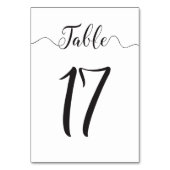 Tabelle 17 Hochzeitliche Tischnummern (Rückseite)