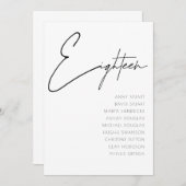 Tabelle 18 Vorlage für moderne Hochzeitsstipps-Tis (Vorne/Hinten)