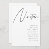 Tabelle 19 Vorlage für moderne Hochzeitsstipps-Tis (Vorne/Hinten)