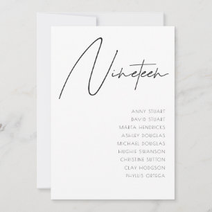 Tabelle 19 Vorlage für moderne Hochzeitsstipps-Tis