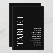 Tabelle 1 Moderne kühne Hochzeitsstiftung Einladung (Vorne/Hinten)