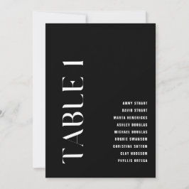 Tabelle 1 Moderne kühne Hochzeitsstiftung Einladung