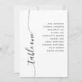 Tabelle 1 Vertikale Skriptsitzkarte für Hochzeiten Einladung (Vorderseite)