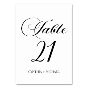 Tabelle 21 Moderne Script-Hochzeitsskripte-Tischnu Tischnummer