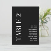 Tabelle 2 Moderne kühne Hochzeitsstiftung Tischnum Einladung (Stehend Vorderseite)