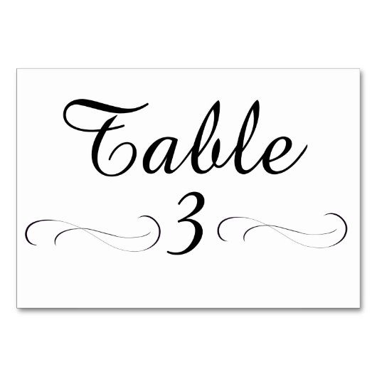 Tabelle 3 Tabelle Tischnummer (Rückseite)