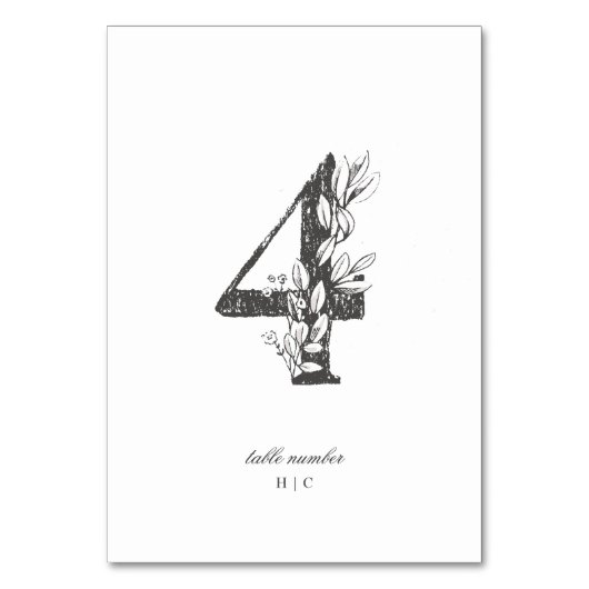 Tabelle 4 Schöne blumengeschliffene Kranzkrauthoch Tischnummer (Vorderseite)