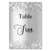 Tabelle 5 für den silberweißen Glitzer Tischnummer (Rückseite)