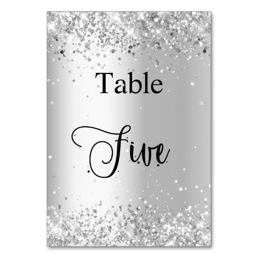 Tabelle 5 für den silberweißen Glitzer Tischnummer (Rückseite)