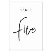 Tabelle 5: Schwarz-Weiß-Hand Tischnummer (Vorderseite)