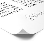 Tabelle 6 Sitzplan Eukalyptus-Hochzeitspläne Poster (Ecke)