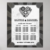 Tabelle 6 Sitzplan Hochzeit Steampunk Hochzeit Poster (Vorne)