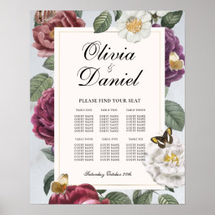 Tabelle 6 Sitzplan Hochzeitsstift Poster