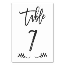 Tabelle 7 | Einfache Schwarze Handschrift Brushed 