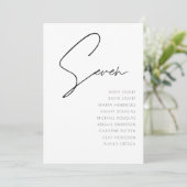 Tabelle 7 Moderne Hochzeitsvorlage für die Tischnu Einladung (Stehend Vorderseite)