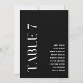 Tabelle 7 Moderne kühne Hochzeitsstiftung Einladung (Rückseite)