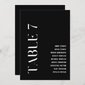 Tabelle 7 Moderne kühne Hochzeitsstiftung Einladung (Vorne/Hinten)