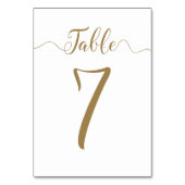 Tabelle 7 von 30 Hochzeiten Tischnummern Gold (Rückseite)