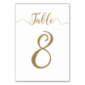 Tabelle 8 Gold-Hochzeiten-Tischnummern Tischnummer (Vorderseite)