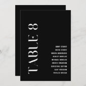 Tabelle 8 Moderne kühne Hochzeitsstiftung Einladung (Vorne/Hinten)