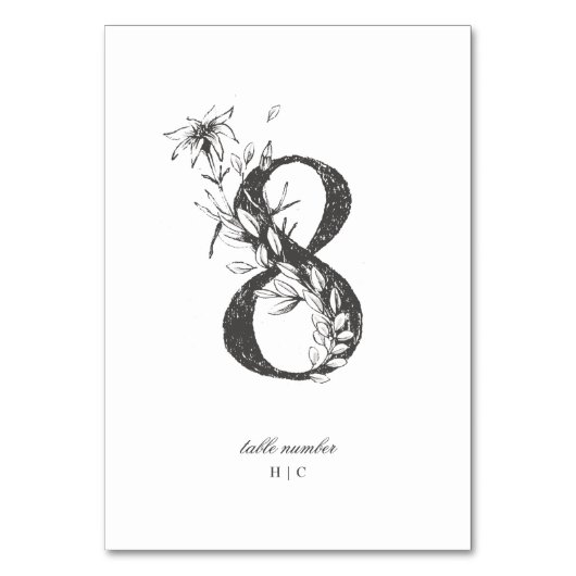 Tabelle 8 Schöne blumengeschliffene Kranzkrauthoch Tischnummer (Vorderseite)