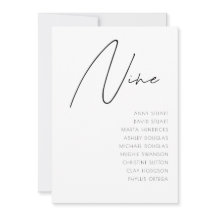 Tabelle 9 Moderne Hochzeitsvorlage für die Tischnu