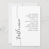 Tabelle 9 Vertikale Skriptsitzkarte für Hochzeiten Einladung (Vorderseite)