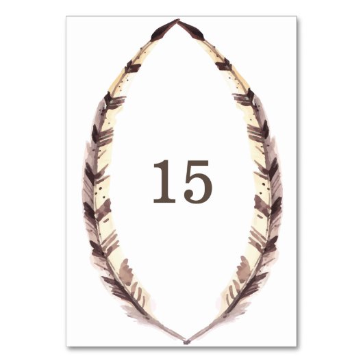 Tabelle an der Vorderseite Tischnummer (Vorderseite)