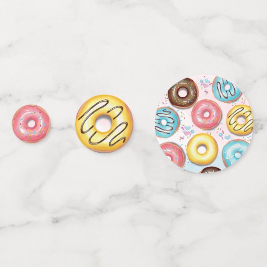 Tabelle Confetti 2. Geburtstag. Konfetti (Rückseiten)