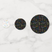 Tabelle Confetti Januar, 4 Geburtstag Konfetti (Vorderseiten)