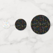 Tabelle Confetti Juli, 3 Geburtstag Konfetti (Vorderseiten)