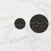 Tabelle Confetti Juli, 9 Geburtstag Konfetti (Vorderseiten)