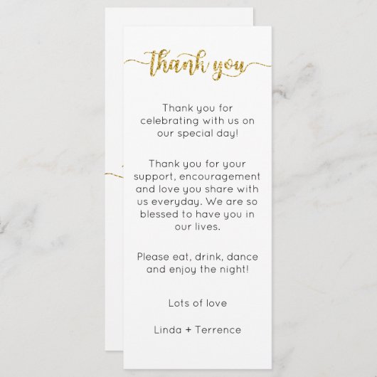 Tabelle Dankeschön Karte, Platzieren Einstellkarte Menükarte (Vorne/Hinten)