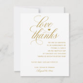 Tabelle Dankeschön Karten | Königliche Kalligrafie (Vorderseite)