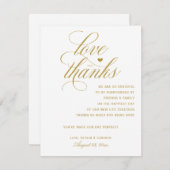 Tabelle Dankeschön Karten | Königliche Kalligrafie (Vorne/Hinten)