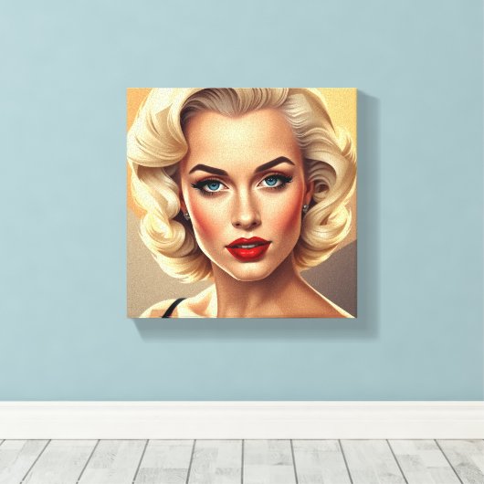 Tabelle Deco (1950's) Leinwanddruck (Insitu (Holzboden))