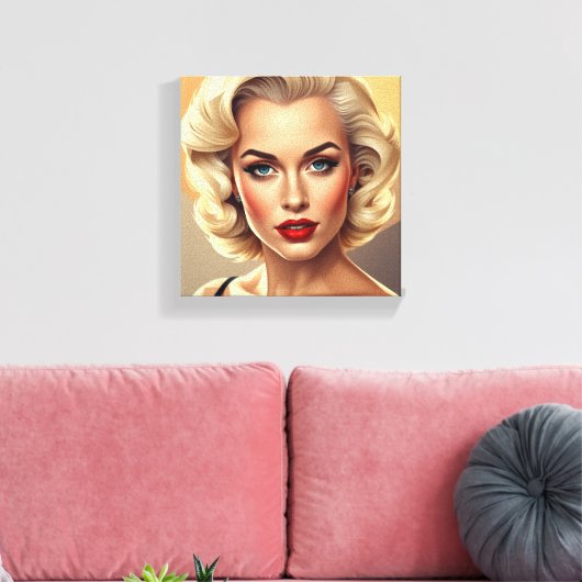 Tabelle Deco (1950's) Leinwanddruck (Insitu (Wohnzimmer))