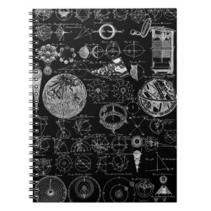 Tabelle der Astronomie Notizblock