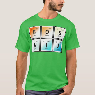 Tabelle der Elemente in Bosnien T-Shirt